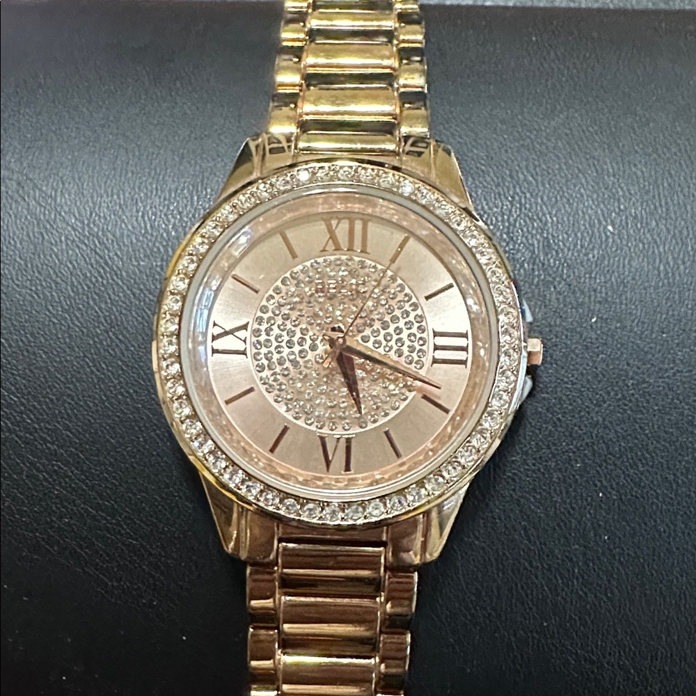Relic ZR12178 Crystal Accent Dial Stainless Steel Rose Gold Quartz Watch
